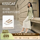 接吻貓KISSCAT【心動(dòng)信號】瑪麗珍貓掌鞋26新法式粗跟復古尖頭單鞋 淺粉白色 -羊皮 37