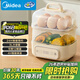 美的（Midea）煮蛋器蒸蛋器雙層家用迷你小蒸鍋 早餐雞蛋羹自動(dòng)斷電防干燒便攜式家用MZ-ZDE2015D