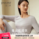 金三塔真絲打底衣女絹絲桑蠶絲圓領(lǐng)上衣上裝1YZF5C714 中灰色-上衣 L