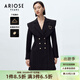 艾諾絲雅詩(shī)ARIOSEYEARS春秋款學(xué)院風(fēng)高腰氣質(zhì)連衣裙短裙女20219012 黑色 L