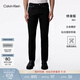 Calvin KleinJeans四季款男士經(jīng)典休閑通勤ck修身顯瘦黑色洗水微彈牛仔褲