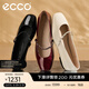 愛(ài)步（ECCO）芭蕾舞鞋女 時(shí)尚瑪麗珍方頭低跟淺口單鞋平底鞋 舞悅234333 黑色23433304001 （牛皮革） 37