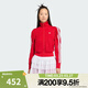 阿迪達斯（adidas）【滔搏運動(dòng)】三葉草女子紅色休閑漏斗領(lǐng)運動(dòng)夾克針織外套KS1363 KS1363 L