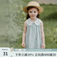 OAK FAMILY夏季娃娃領(lǐng)無(wú)袖連衣裙女寶寶裙子天絲連身裙新品童裝 小鈴蘭 90 cm