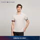 Tommy Hilfiger【透氣舒適】春夏男裝珠地網(wǎng)眼撞色袖口修身短袖T恤POLO衫 米白色AWD L （推薦：140-155斤）
