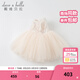 戴維貝拉（DAVE＆BELLA）【高定禮服】女童連衣裙演出服童裝寶寶公主裙夏裝小童兒童裙子 肉粉色 100 cm（建議身高90-100cm）