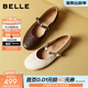 百麗（Belle）復古羊皮瑪麗珍鞋女2026春新商場(chǎng)同款柔軟輕便單鞋F1C1DAQ6預售 啡色 39