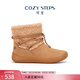 COZY STEPS可至女士秋冬時(shí)尚羊卷毛外翻短靴羊皮毛一體雪地靴 椰殼棕 38