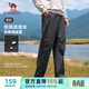 駱駝（CAMEL）加絨工裝男褲防風(fēng)防水傘兵軟殼休閑褲 C15CAYL6014 幻影黑 XXL