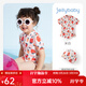 JELLYBABY寶寶泳衣一歲兒童溫泉公主幼兒可愛(ài)嬰兒連體游泳衣小女孩泳裝女童 米白 （送同款泳帽） 90