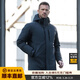 龍牙隱之火獅中長(cháng)款風(fēng)衣羽絨服加強版連帽鵝絨保暖運動(dòng)休閑戶(hù)外通勤 極夜黑 S 170/92A （重125-140斤）