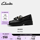Clarks其樂(lè )英倫系列女鞋新款牛皮樂(lè )福鞋通勤平底單鞋一腳蹬皮鞋 黑色 261807064 39