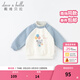戴維貝拉（DAVE＆BELLA）加絨保暖秋冬兒童衛衣休閑女童套頭衫男童衣服幼童上衣寶寶打底衫 灰藍色-N 120 cm（建議身高110-120cm）