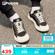 FILA FUSION斐樂(lè )官方潮牌帆布鞋男休閑滑板鞋透氣平底黑色低幫鞋子