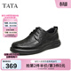 他她（TATA）商務(wù)休閑男士皮鞋舒適通勤黑色真皮軟底爸爸鞋子MEZ02AM4 黑色 39