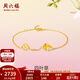 周六福（ZLF）  黃金手鏈女款足金999閃砂花朵四葉草手串 計價(jià) 16+3cm尾鏈 - 2.11g