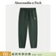Abercrombie & Fitch美式百搭抓絨LOGO束腳運動(dòng)衛褲長(cháng)褲25秋冬新款男裝134-5147 綠色 M (180/80A)