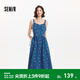 森馬（Semir）牛仔連衣裙女甜酷時(shí)尚個(gè)性2025夏新款元氣滿(mǎn)印純棉背帶裙俏皮 牛仔藍80317 XL 170/92A