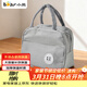 小熊（Bear）便當包保溫包雙層手提包包牛津布大容量飯盒袋 灰色