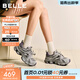 百麗（Belle）蒸汽波復古老爹鞋女26春新商場(chǎng)同款厚底增高休閑鞋F1M1DAM6預售 灰色 36 (230mm)
