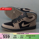 耐克官方AJ1板鞋男 Nike2025冬季新款Air Jordan 1黑棕低幫復古休閑鞋 IB7109-005 42.5