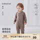 babylove嬰兒連體衣春秋季輕薄保暖衣服男女寶寶純色哈衣爬爬服打底睡衣