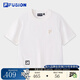 FILA FUSION斐樂(lè )潮牌女子針織短袖衫時(shí)尚休閑緊身T恤 云白色-WT M 165/84A