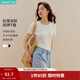 茵曼（INMAN）休閑正肩圓領(lǐng)合身短袖T恤2026夏季女裝新款顯瘦純色內搭上衣 白色 L