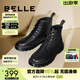 百麗（Belle）潮搭馬丁靴男冬季商場(chǎng)同款真皮英倫風(fēng)休閑靴92267DD0 黑色(8孔) 41 (255mm)