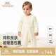 英氏（YEEHOO）新生嬰兒兒衣服春秋保暖舒絨棉秋冬連體衣小月齡寶寶秋季爬服 松島企鵝襟哈 80cm （建議9-18個(gè)月）
