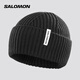 薩洛蒙（Salomon）男女款 戶(hù)外運動(dòng)休閑保暖舒適針織帽子 SNOWBIRD BEANIE U 深黑色 C23031 均碼