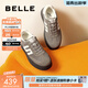 百麗（Belle）張凌赫同款板栗復古德訓鞋女商場(chǎng)款運動(dòng)舒適休閑鞋A6N4DAM6預售 【周雨彤/李菲兒同款】灰色 37