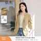 香影休閑黃色小西裝外套女2026春季新款韓版寬松職場(chǎng)顯瘦正肩西服 黃色 S