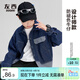 左西童裝男童牛仔外套2026春季新款兒童襯衫男孩春裝 深牛仔色 150