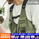 馬登工裝多口袋機能戰術(shù)馬甲戶(hù)外無(wú)袖坎肩攝影釣魚(yú)兩用挎包外套男 綠色 均碼