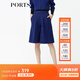 PORTS寶姿 秋季新品女裝簡(jiǎn)約A廓形闊腿七分褲SB9P015BZF010 深藍 S (4)