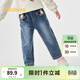 巴拉巴拉童裝兒童長(cháng)褲女童秋冬裝甜美牛仔褲洋氣復古休閑百搭小童 牛仔中藍88201 110