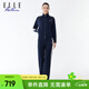 ELLE ACTIVE運動(dòng)套裝女26年春款時(shí)尚雙拉鏈頭立領(lǐng)外套衛衣衛褲運動(dòng)服兩件套 套裝-藏青色 M
