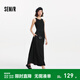 森馬連衣裙女高腰拼接背心裙百搭2025夏新款優(yōu)雅圓領(lǐng)長(cháng)裙通勤chic 黑色90001 XL