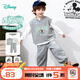 迪士尼（Disney）童裝男童T恤套裝T恤馬甲衛褲休閑運動(dòng)韓系三件套2026春季新款套裝 灰色 130