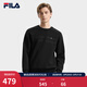 FILA 斐樂(lè )官方男子套頭衛衣冬新款時(shí)尚簡(jiǎn)約基礎針織長(cháng)袖上衣 正黑色-BK L 175/96A/L