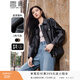 香影復古機車(chē)皮衣女夾克2026春季新款翻領(lǐng)寬松甜酷美拉德開(kāi)衫外套 黑色 M