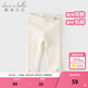 戴維貝拉（DAVE＆BELLA）女童打底褲兒童休閑褲女寶寶彈力褲洋氣幼兒長(cháng)褲春季新款童褲 米白【現貨】 100 cm（建議身高90-100cm）