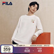 FILA 斐樂(lè )官方男女情侶款針織長(cháng)袖2026春時(shí)尚休閑純棉海棠花長(cháng)T恤