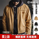 馬登工裝美式復古底特律棉衣外套男J001獵裝夾克棉服上衣春冬翻領(lǐng)棉襖 卡其色 【經(jīng)典版/男士棉服/加厚棉襖男/衣服冬季】 XL