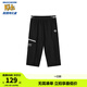 Skechers斯凱奇童裝男童針織七分褲兒童舒適透氣戶(hù)外運動(dòng)休閑褲子P224B007 碳黑/0018 140