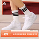 adidas COURTBEAT休閑舒適低幫籃球風(fēng)板鞋男女阿迪達斯官方輕運動(dòng) 白色   42