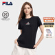 斐樂(lè )（FILA） 女裝官方女士短袖T恤夏季休閑運動(dòng)內搭t恤百搭短T上衣 正黑色-F11W329117F L （170/88A/L）