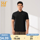 361°運動(dòng)翻領(lǐng)t恤男2026年春夏季新款休閑透氣短袖情侶POLO衫 【男款】超級黑 L