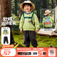 迪士尼（Disney）男童衛衣衛褲春季新款運動(dòng)休閑套裝舒適耐磨寬松兒童套裝兩件套 綠色背包套裝 110 （建議3-4歲身高100-110cm)